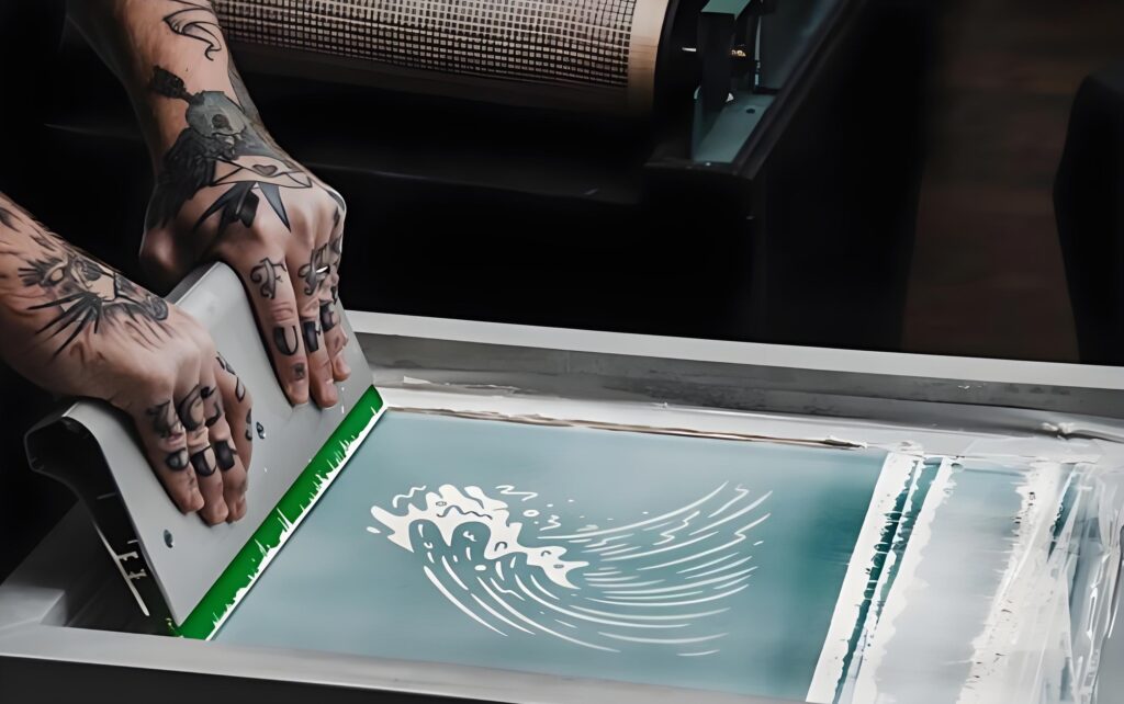 white screen printing