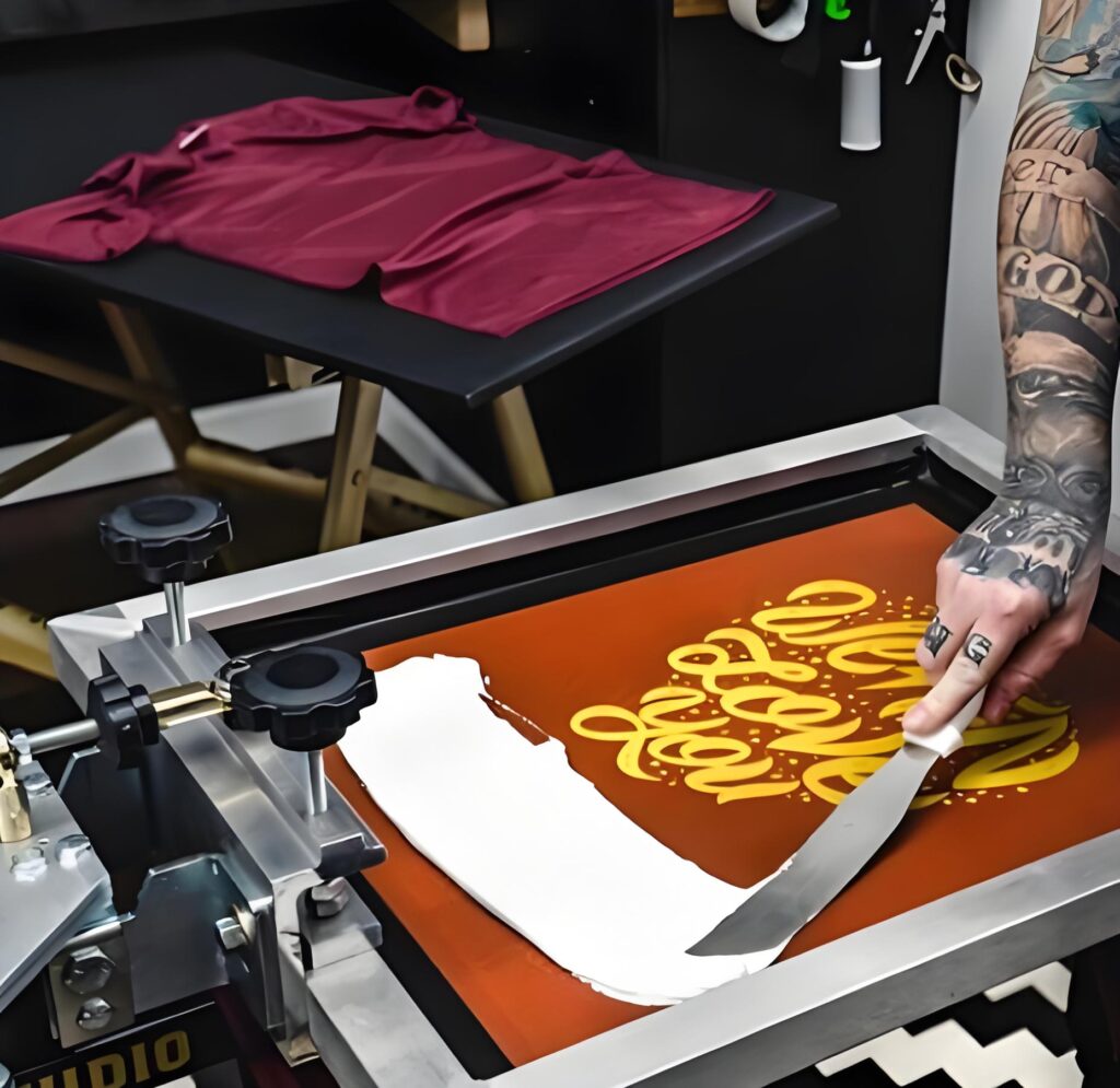 white screen printing